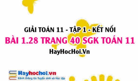 Giải bài 1.28 trang 40 Toán 11 tập 1 SGK Kết nối tri thức